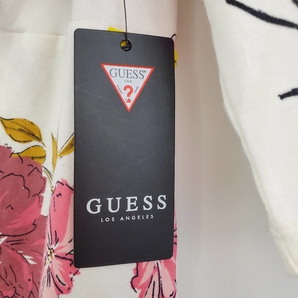 Guess Celina tie front crop top low cut NWT - Picture 9 of 9